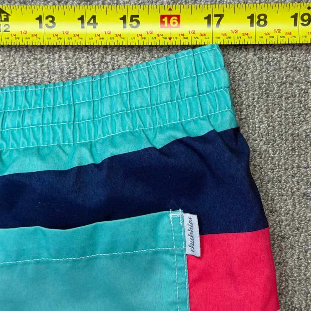 Chubbies Men's Swim Trunks Medium Colorblock Paint Splatter Board Shorts Summer